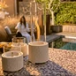Preview: Tenderflame Glow Cycloflame Table als Tischfeuer auf einer Terrasse