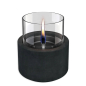 Preview: Tenderflame Kerze Lotus 12 schwarz Keramik, MgO, front