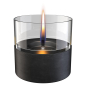 Preview: Tenderflame Kerze Cafe 14 MgO Keramik schwarz, front