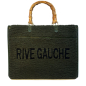 Preview: Tote, Udele, Rive Gauche,  oliv fake fur, front
