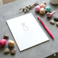 Preview: Trixi Gronau Easter Card Bunny outline pink, style