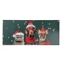Preview: TRIXI GRONAU Mini-Weihnachtskarte 3 tierische Freunde auf dunkelgrünem Hintergrund