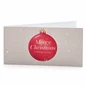 Preview: TRIXI GRONAU Mini-Weihnachtsklappkarte mit roter Weihnachtskugel und Merry Christmas Happy New Year Gruß