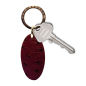 Preview: Trixi Gronau leather key fob Urbany Ostrich aubergine