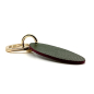 Preview: Trixi Gronau leather key fob Urbany Tejus Lizzard embossing olive, side