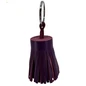 Preview: Trixi Gronau key fob leather tassel LOTTA aubergine standing with key ring