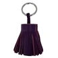 Preview: Trixi Gronau, key fob, Lotta, leather tassel aubergine, front view