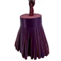 Preview: Trixi Gronau key fob LOTTA, close-up of the leather tassel in aubergine