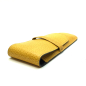 Preview: Trixi Gronau HENRI, pen case, leather, yellow, front