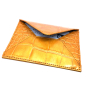 Preview: MIRA, mini envelope for businesscards, fine printed calfskin, orange