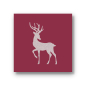 Preview: Trixi Gronau Christmas Card Glitter deer, square, red, glitter