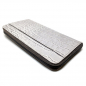 Preview: Trixi Gronau, Zipp Purse Fleur, Leather, Color grey, crocodile pattern