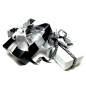 Preview: Geschenkband, Trimming, silber-schwarz, leder geflochten, style