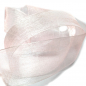 Preview: Geschenkband Organza transparent in rosa und Webkante