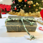 Preview: Gift ribbon, Colinto Korgel, nile green, black, white stripes, style