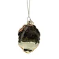 Preview: Reverse of Vondels champagne bell glass ornament with reflective mirrored finish