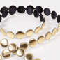 Preview: Gift ribbon, tape, Perla, gold and black, 12 mm