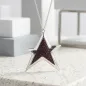 Preview: a cuckoo Moment, pendants star, sterling silver, aubergine stingray, with chain