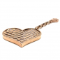 Preview: a cuckoo moment, key fob Heart, ptython leather rosegold , side
