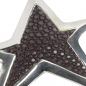 Preview: a cuckoo Moment, Ketten Anhänger Stern, Sterlingsilber, aubergine Rochen, detail