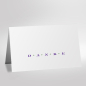 Preview: Trixi Gronau THANK YOU Card B6 Color Offset Printing purple, horizintal format