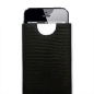 Preview: I Phone Case, lizard pattern black, leather, Trixi Gronau, detail view