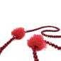 Preview: I-Conically Brillenkette Pom Pom rot, detail Pom Pom