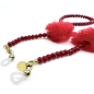 Preview: I-Conically Brillenkette Pom Pom rot,  detail Karabiner