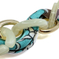 Preview: I-Conically- eyeglass chain Vogue turquoise, detail gold accents