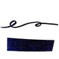 Preview: Farbmuster Jacques Herbin Perle Noire mit kalligrafischem Schwung und breitem schwarzem Tintenstrich