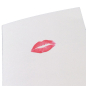 Preview: Trixi Gronau Grusskarte weiss B6 Lippenbekenntnisse, Lippen, Detail