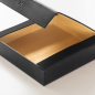 Preview: Legendaer Leder Etui Square ETWEE,  schwarz, innen helles Futterleder