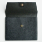 Preview: LUC, envelope, leather black, open view