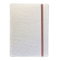 Preview: white Notebook, Skivertex bound, Diary with rubber band, Trixi Gronau