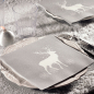 Preview: Paviot Servietten grey with white deer, style