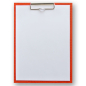 Preview: Clipboard A4 in Croco-Optik orange mit Klemm Mechanik