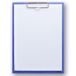Preview: Clipboard A4 in Rochen-Optik blau mit Klemm Mechanik