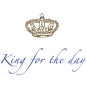 Preview: Trixi Gronau • KING FOR THE DAY Grusskarte,Farbe Offsetdruck mehrfarbig mit Svarowski elements, Motiv