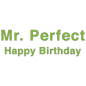 Preview: Klappkarte Mr.Perfect Happy Birthday grün, Detail