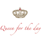 Preview: Trixi Gronau • QUEEN FOR THE DAY Grusskarte,Farbe Offsetdruck mehrfarbig mit Swarovski elements, Detail