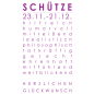 Preview: Sternzeichenkarte Schütze Druck bordeaux, Detail