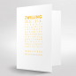Preview: Sternzeichenkarte Zwilling Druck orange