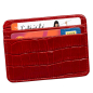 Preview: LASSE, 4 cc card case, fine calfskin crocostyle