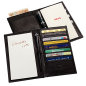 Preview: Wallet with writing pad, black deerskin, Trixi Gronau