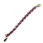 Preview: Vain CHOCKER Armband pink rosévergoldet, Gliederarmband mit Fellband, Trixi Gronau