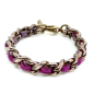 Preview: Vain CHOCKER Armband pink rosévergoldet, rosévergoldeter Karabinerverschluss