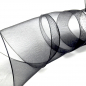 Preview: Geschenkband Organza transparent schwarz, 70 mm