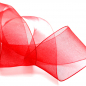 Preview: Geschenkband, Organza, tramsparent, rot, Webkante