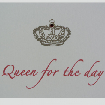 Trixi Gronau • QUEEN FOR THE DAY Greeting Card,Color Offset Printing multicolored,detail