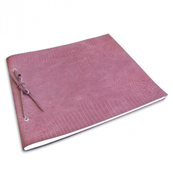 Fotoalbum Leder brombeere A4 Seitenansicht